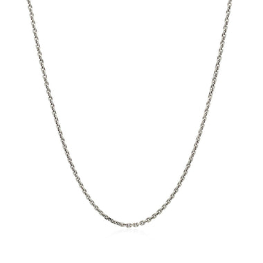 14k White Gold Diamond Cut Cable Link Chain 1.4mm - 0