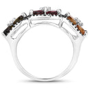 8.38 Carat Genuine Multi Tourmaline .925 Sterling Silver Ring-2