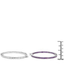 3.00 Carat Genuine Amethyst .925 Sterling Silver Earrings-3