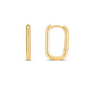 14k Yellow Gold Large Paperclip Huggies-1