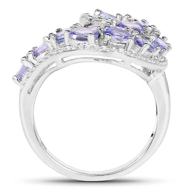 2.21 Carat Genuine Tanzanite .925 Sterling Silver Ring - 0
