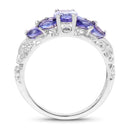1.63 Carat Genuine Tanzanite .925 Sterling Silver Ring-2