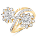 0.56 Carat Genuine White Diamond 14K Yellow Gold Ring (E-F Color, SI1-SI2 Clarity)-1