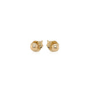 14k Yellow Gold Polished Round Stud Earrings-2