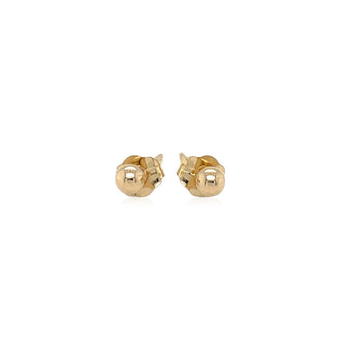 14k Yellow Gold Polished Round Stud Earrings - 0