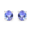 0.66 Carat Genuine Tanzanite .925 Sterling Silver Earrings-1