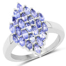 1.84 Carat Genuine Tanzanite .925 Sterling Silver Ring-1
