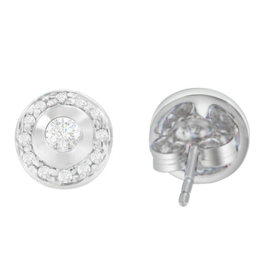 14K White Gold 1/3 cttw Round Cut Diamond Earrings (H-I, SI2-I1) - 0