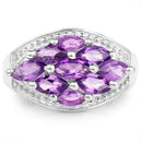 1.91 Carat Genuine  Amethyst .925 Sterling Silver Ring-3