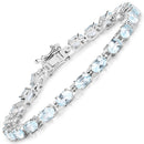 10.71 Carat Genuine Blue Topaz .925 Sterling Silver Bracelet-1