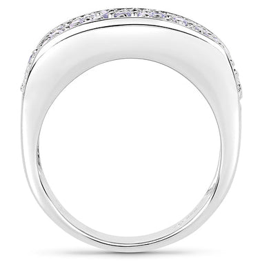 1.42 Carat Genuine Tanzanite .925 Sterling Silver Ring - 0