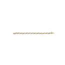 10K Yellow and White Gold 1/2 Cttw Channel Set Diamond Infinity Link 7" Tennis Bracelet (H-I Color, I1-I2 Clarity)-4