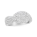 18K White Gold Cluster 2 1/4 Cttw Diamond Fashion Ring (F-G Color, VS1-VS2 Clarity) - Ring Size 7-1