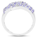 1.58 Carat Genuine Tanzanite .925 Sterling Silver Ring-2