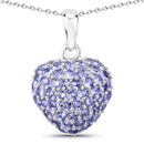 7.00 Carat Genuine Tanzanite .925 Sterling Silver Pendant-1