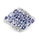 1.85 Carat Genuine Tanzanite .925 Sterling Silver Ring-4