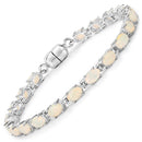 4.80 Carat Genuine Ethiopian Opal .925 Sterling Silver Bracelet-1