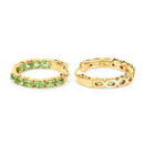 3.40 Carat Genuine Peridot .925 Sterling Silver Earrings-3