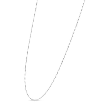 .925 Sterling Silver 0.7mm Slim and Dainty Unisex 18" Inch Ball Bead Chain Necklace - 0