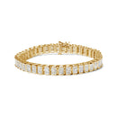 14K Yellow Gold 5.0 Cttw Invisible Set Princess-cut Diamond Buckle Link Tennis Bracelet (H-I Color, SI2-I1 Clarity) - Size 7.25"-2