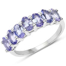 1.75 Carat Genuine Tanzanite .925 Sterling Silver Ring-1