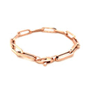 14K Rose Gold Extra Wide Paperclip Chain Bracelet-2