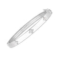 14k White Gold Trilogy Diamond Bangle (5.40 mm)-1
