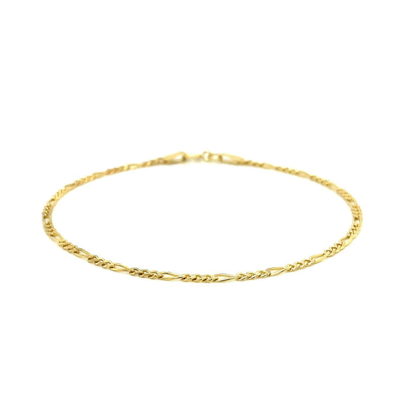 14k Yellow Gold Figaro Bracelet 1.5mm