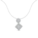 14K White Gold 1 cttw Diamond Pendant Necklace (H-I, I1-I2)-2