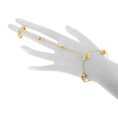 14K Yellow Gold 1/4 Cttw Diamond Ring and Bracelet Hand Chain (G-H Color, SI1-SI2 Clarity) - 7"-4