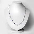 6.12 Carat Genuine Amethyst .925 Sterling Silver Necklace-2