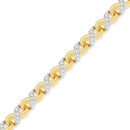 10K Yellow Gold 1 cttw Diamond Riviera Statement Pendant Necklace (J-K, I2-I3)-6