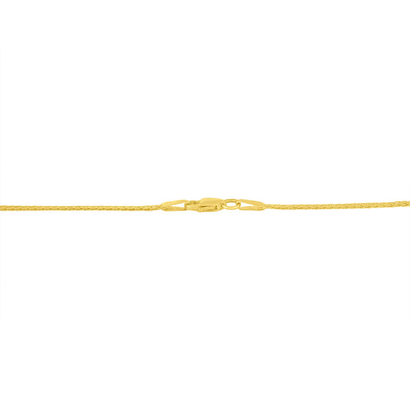 10K Yellow and White Gold 1/2 Cttw Princess Cut Diamond Channel-Set â€œVâ€ Shape 18" Franco Chain Necklace (H-I Color, SI2-I1 Clarity)