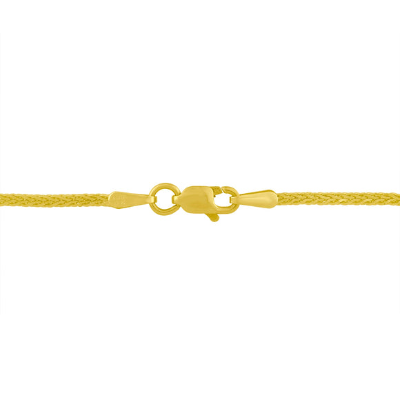 14K Yellow and White Gold 2.0 Cttw Princess Cut Diamond Flared and X-Station V Shaped 18â€ Franco Chain Statement Necklace (H-I Color, SI2-I1 Clarity)