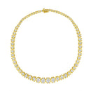 10K Yellow Gold 4 cttw Brilliant Round-Cut Diamond Graduating Riviera Statement Necklace (H-I Color, I2-I3 Clarity)-6