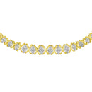 10K Yellow Gold 4 cttw Brilliant Round-Cut Diamond Graduating Riviera Statement Necklace (H-I Color, I2-I3 Clarity)-8