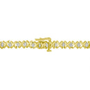 10K Yellow Gold 4 cttw Brilliant Round-Cut Diamond Graduating Riviera Statement Necklace (H-I Color, I2-I3 Clarity)-9