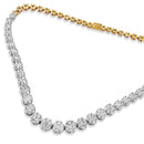 IGI Certified 14K Yellow Gold 14 3/4 cttw Pave Set Round-Cut Diamond Riviera Necklace (F-G Color, S2-I1 Clarity)-8