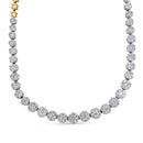 IGI Certified 14K Yellow Gold 14 3/4 cttw Pave Set Round-Cut Diamond Riviera Necklace (F-G Color, S2-I1 Clarity)-9