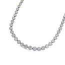 IGI Certified 14K Yellow Gold 14 3/4 cttw Pave Set Round-Cut Diamond Riviera Necklace (F-G Color, S2-I1 Clarity)-11