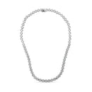 IGI Certified 14K White Gold 8.0 Cttw Pave Set Round-Cut Diamond Cluster Graduating Riviera Statement Necklace (H-I Color, I1 Clarity)-8