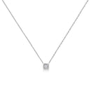 10K White Gold 1/10 Cttw Miracle Set Round-Cut Diamond Square Shape 18" Pendant Necklace (H-I Color, SI2-I1 Clarity)-2