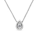 10K White Gold 1/10 Cttw Miracle Set Round-Cut Diamond Square Shape 18" Pendant Necklace (H-I Color, SI2-I1 Clarity)-8