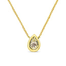 10K Yellow Gold Plated .925 Sterling Silver 1/10 Cttw Miracle Set Round Diamond Square Box Shape 18" Pendant Necklace (K-L Color, I2-I3 Clarity)-6