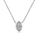10K White Gold 1/10 Cttw Miracle Set Round-Cut Diamond Square Shape 18" Pendant Necklace (H-I Color, SI2-I1 Clarity)-9
