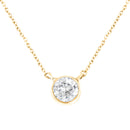 .925 Sterling Silver 1/2 Cttw Diamond Bezel 18" Pendant Necklace (I-J Color, I2-I3 Clarity)-9