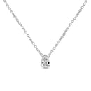 14K White Gold 1/5 Cttw Pear Shape Solitaire Diamond 18" Pendant Necklace (G-H Color, VS2-SI1 Clarity)-5