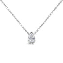14K White Gold 1/5 Cttw Pear Shape Solitaire Diamond 18" Pendant Necklace (G-H Color, VS2-SI1 Clarity)-7