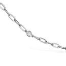14K White Gold Bezel Set 1.00 Cttw Diamond 11 Station Necklace-3