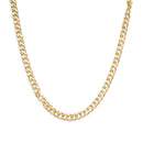14K Yellow Gold Plated .925 Sterling Silver 1.0 Cttw Diamond Cuban Link Necklace (I-J Color, I3 Clarity) - 18" Inches-1